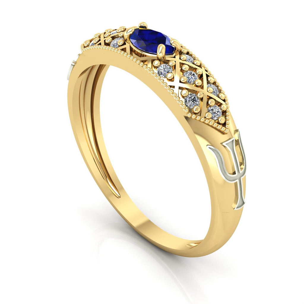 Anel de Formatura de Psicologia Classic Ouro 18k