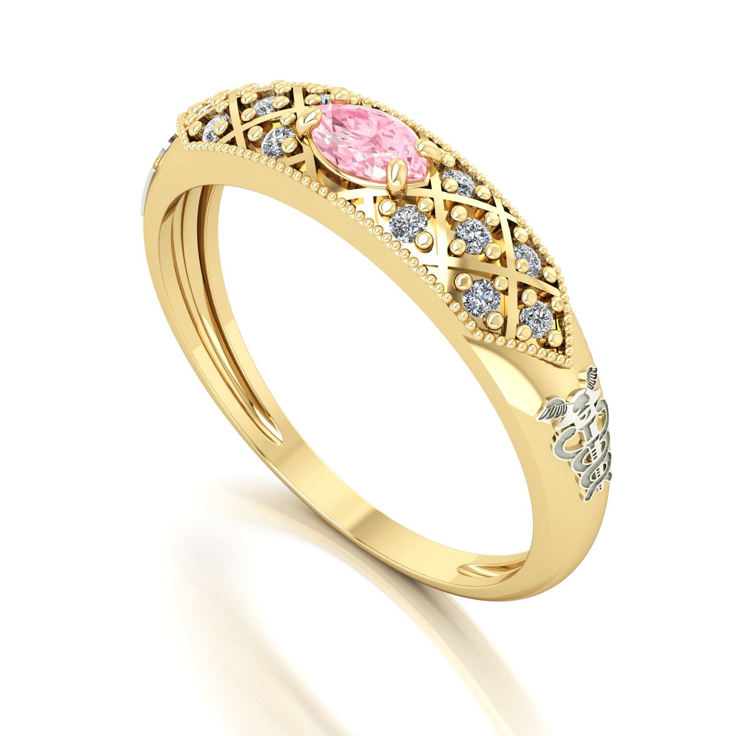 Anel de Formatura de Ciências Contábeis Classic Ouro 18k
