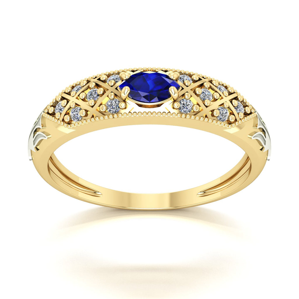 Anel de Formatura de Recursos Humanos Classic Ouro 18k