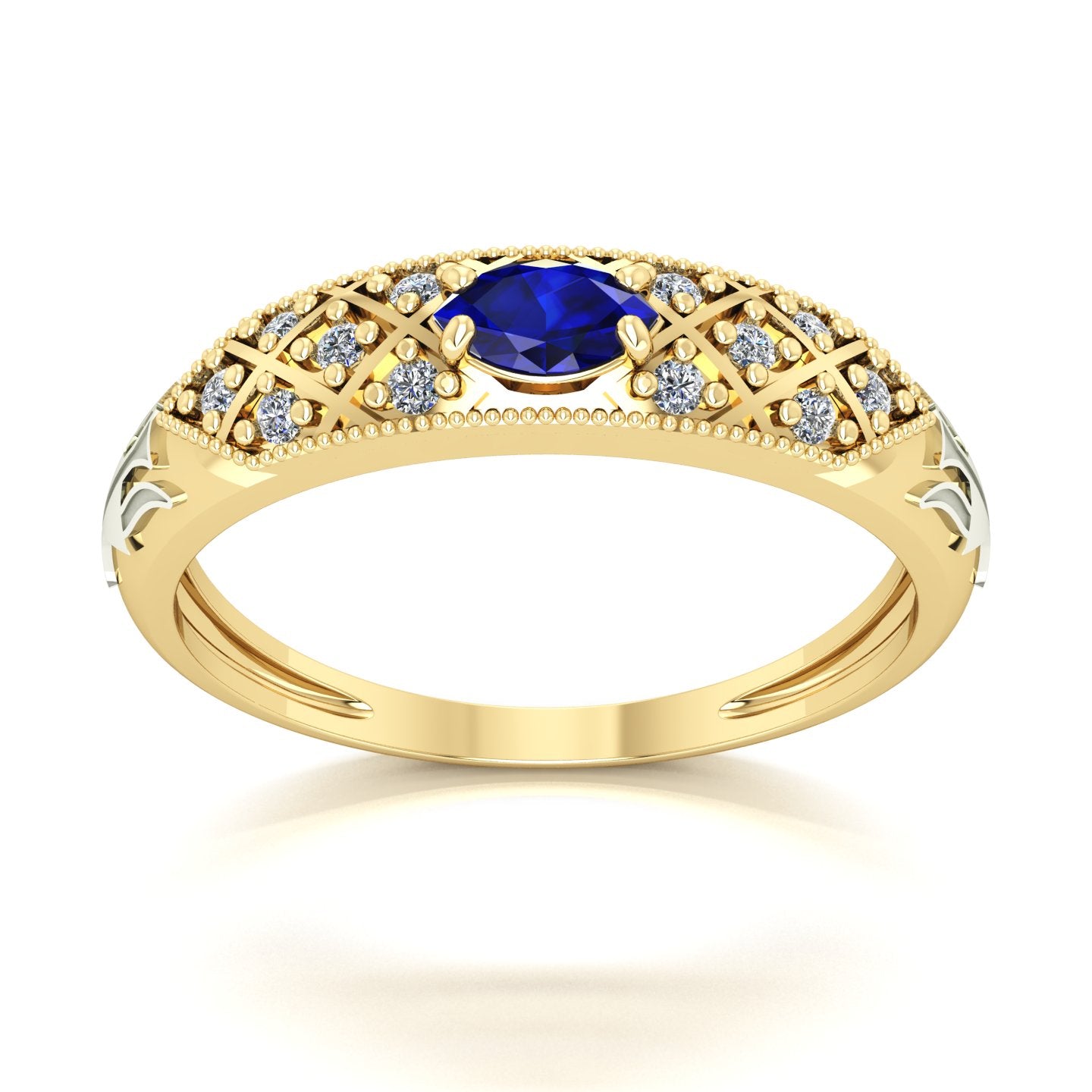 Anel de Formatura de Recursos Humanos Classic Ouro 18k