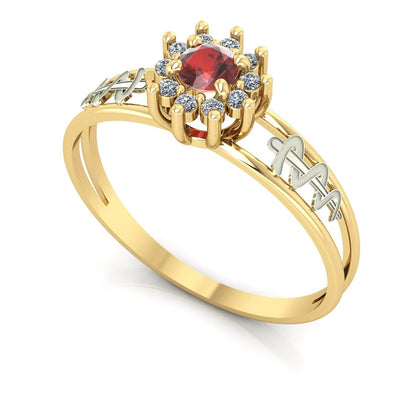 Anel de Formatura Odontologia Crown Ouro 18k