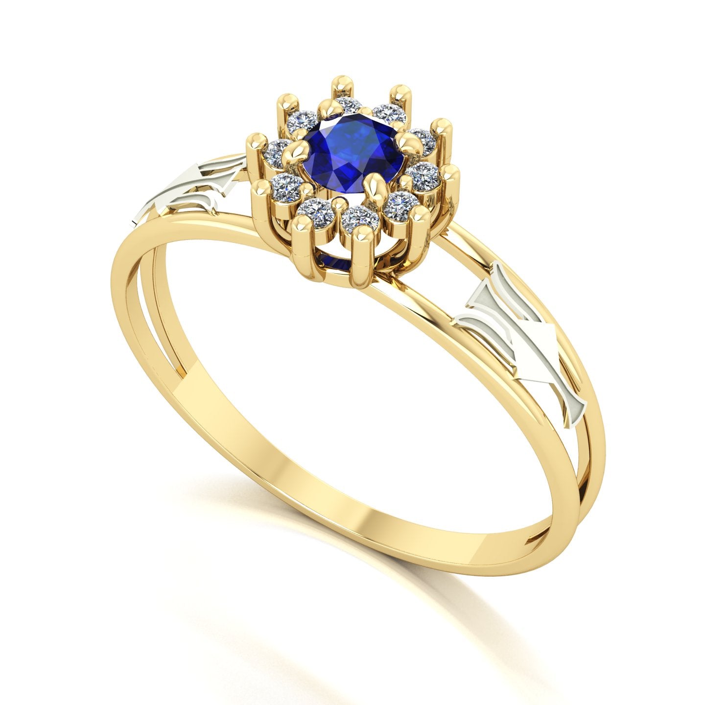 Anel de Formatura Recursos Humanos Crown Ouro 18k