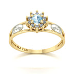 Anel de Formatura de Biologia Crown Ouro 18k