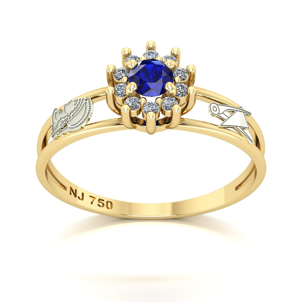 Anel de Formatura Engenharia de Produção Crown Ouro 18k