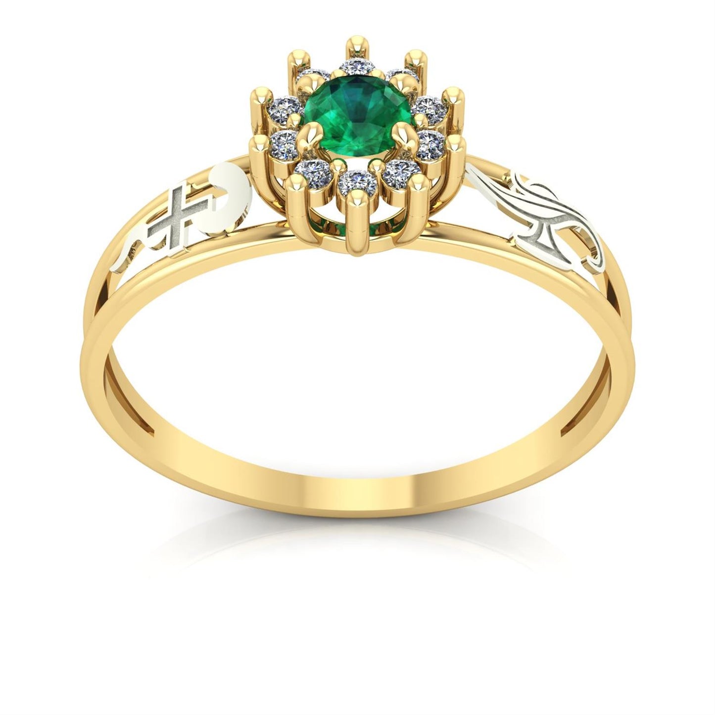 Anel de Formatura Enfermagem Crown Ouro 18k