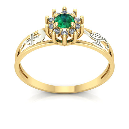 Anel de Formatura Enfermagem Crown Ouro 18k