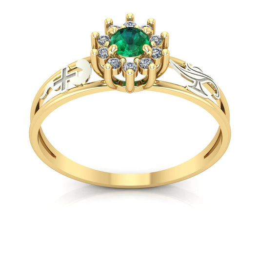 Anel de Formatura Enfermagem Crown Ouro 18k