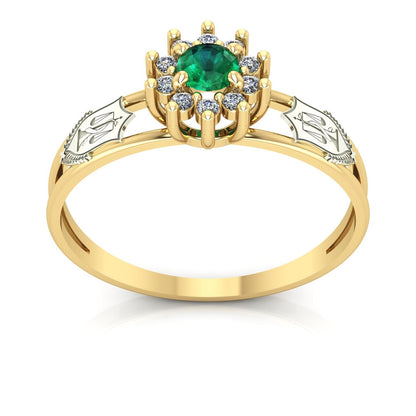 Anel de Formatura Nutrição Crown Ouro 18k