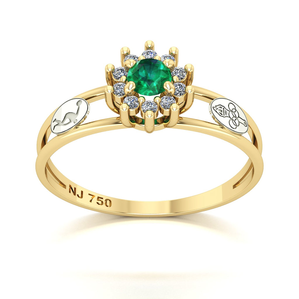 Anel de Formatura Ed. Física Crown Ouro 18k