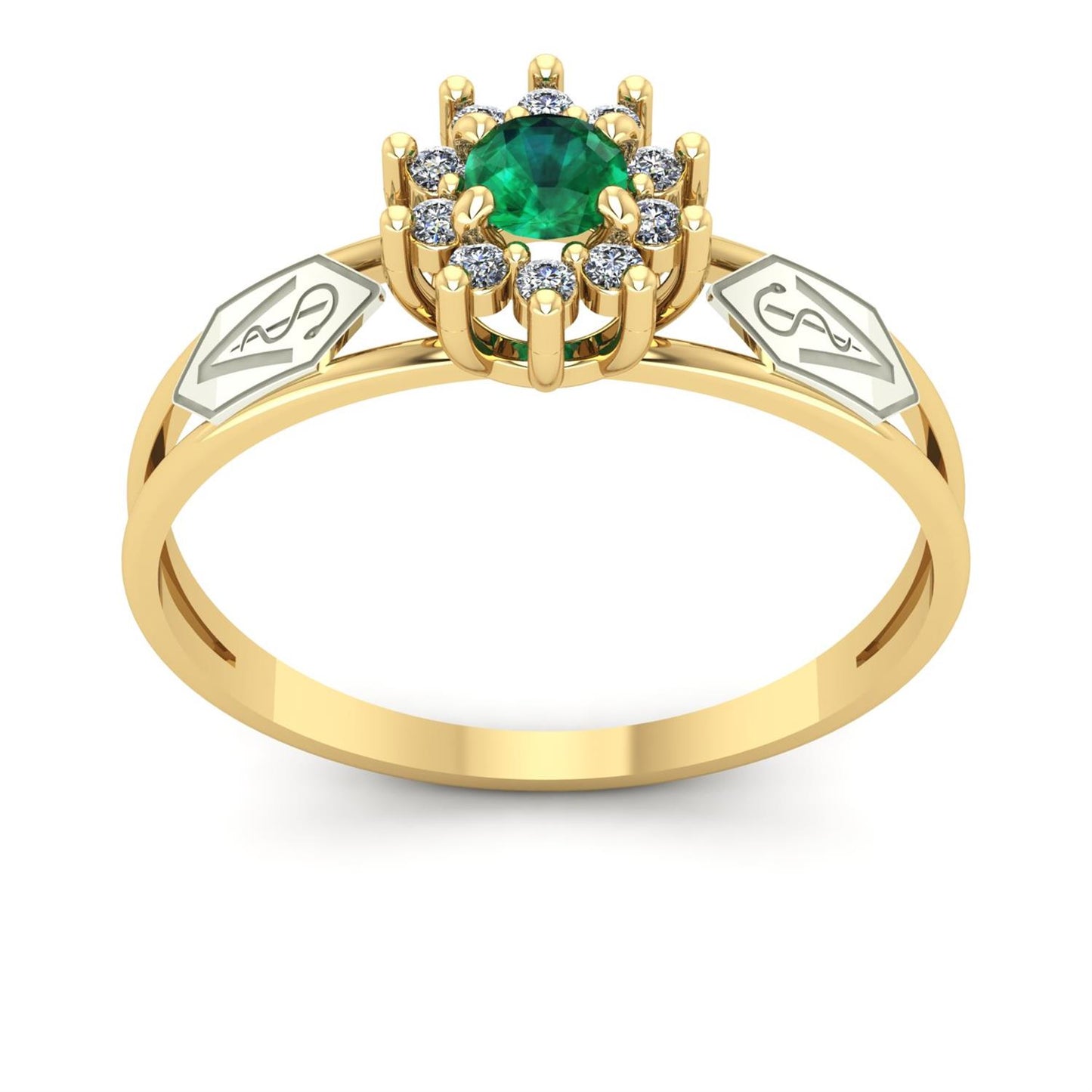 Anel de Formatura de Veterinária Crown Ouro 18k