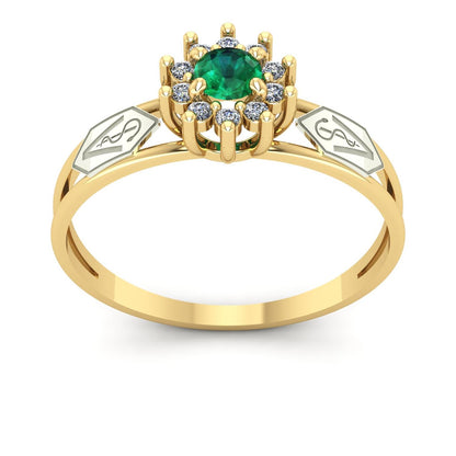 Anel de Formatura de Veterinária Crown Ouro 18k