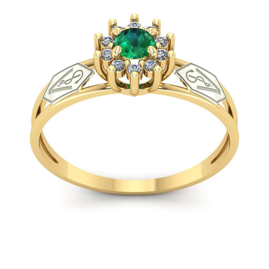 Anel de Formatura de Veterinária Crown Ouro 18k