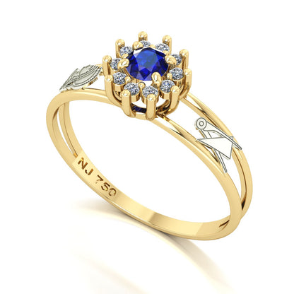 Anel de Formatura Engenharia de Produção Crown Ouro 18k