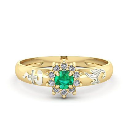 Anel de Formatura de Enfermagem Evermore Ouro 18k