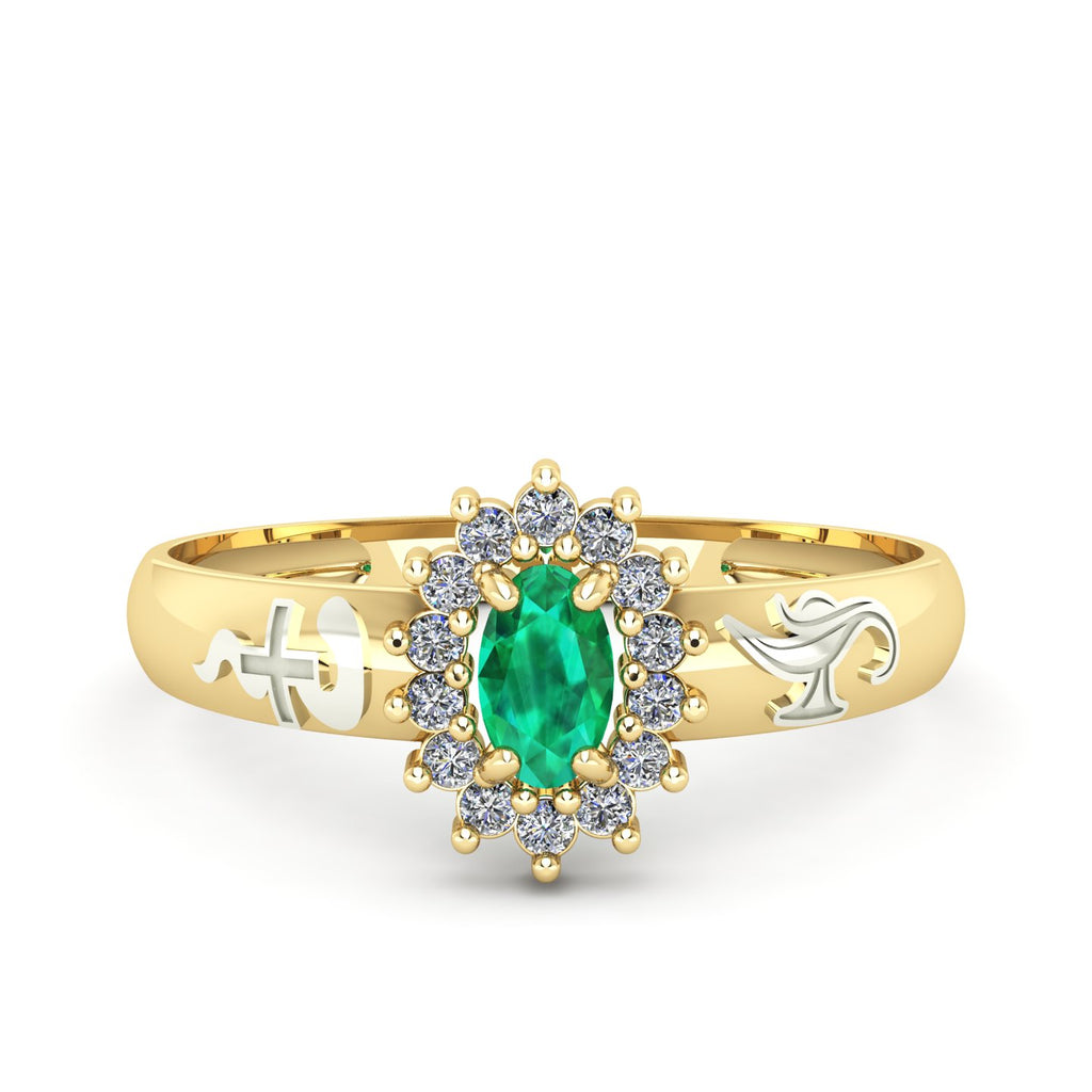 Anel de Formatura de Enfermagem Evermore II Ouro 18k