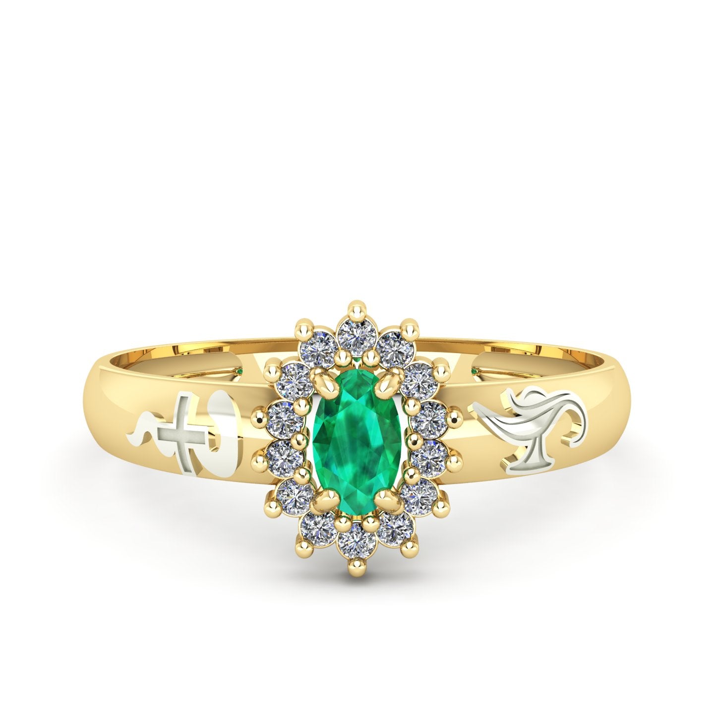 Anel de Formatura de Enfermagem Evermore II Ouro 18k