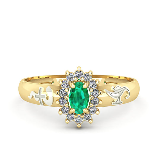 Anel de Formatura de Enfermagem Evermore II Ouro 18k