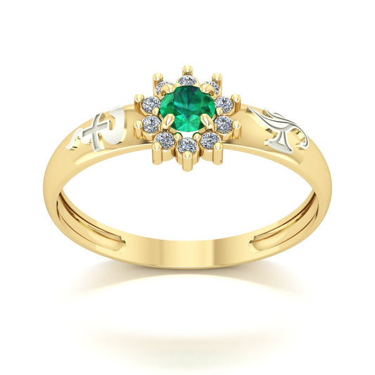 Anel de Formatura de Enfermagem Evermore Ouro 18k