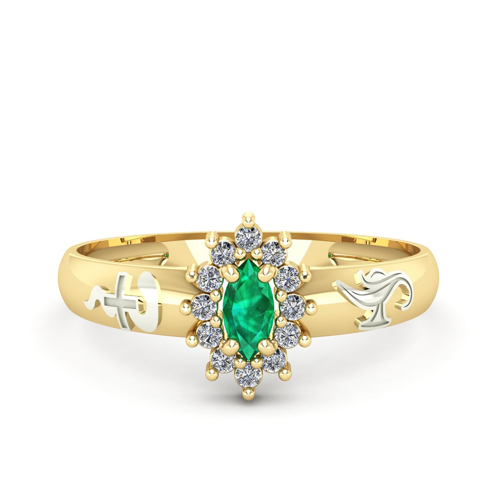Anel de Formatura de Enfermagem Evermore III Ouro 18k
