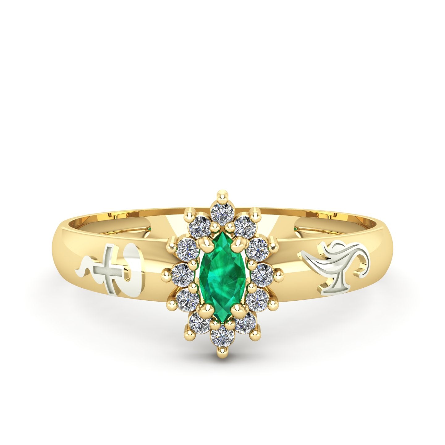 Anel de Formatura de Enfermagem Evermore III Ouro 18k
