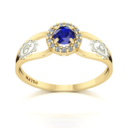 Anel de Formatura de Engenharia de Alimentos Shiny Ouro 18k