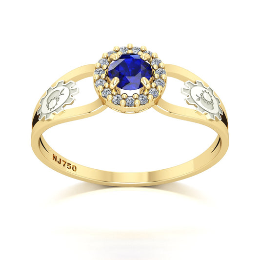 Anel de Formatura de Engenharia de Alimentos Shiny Ouro 18k