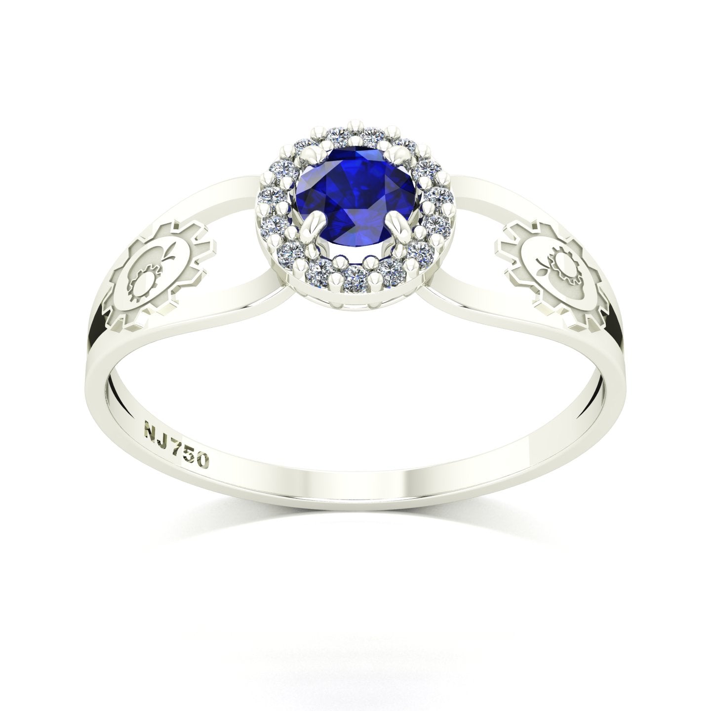 Anel de Formatura de Engenharia de Alimentos Shiny Ouro 18k