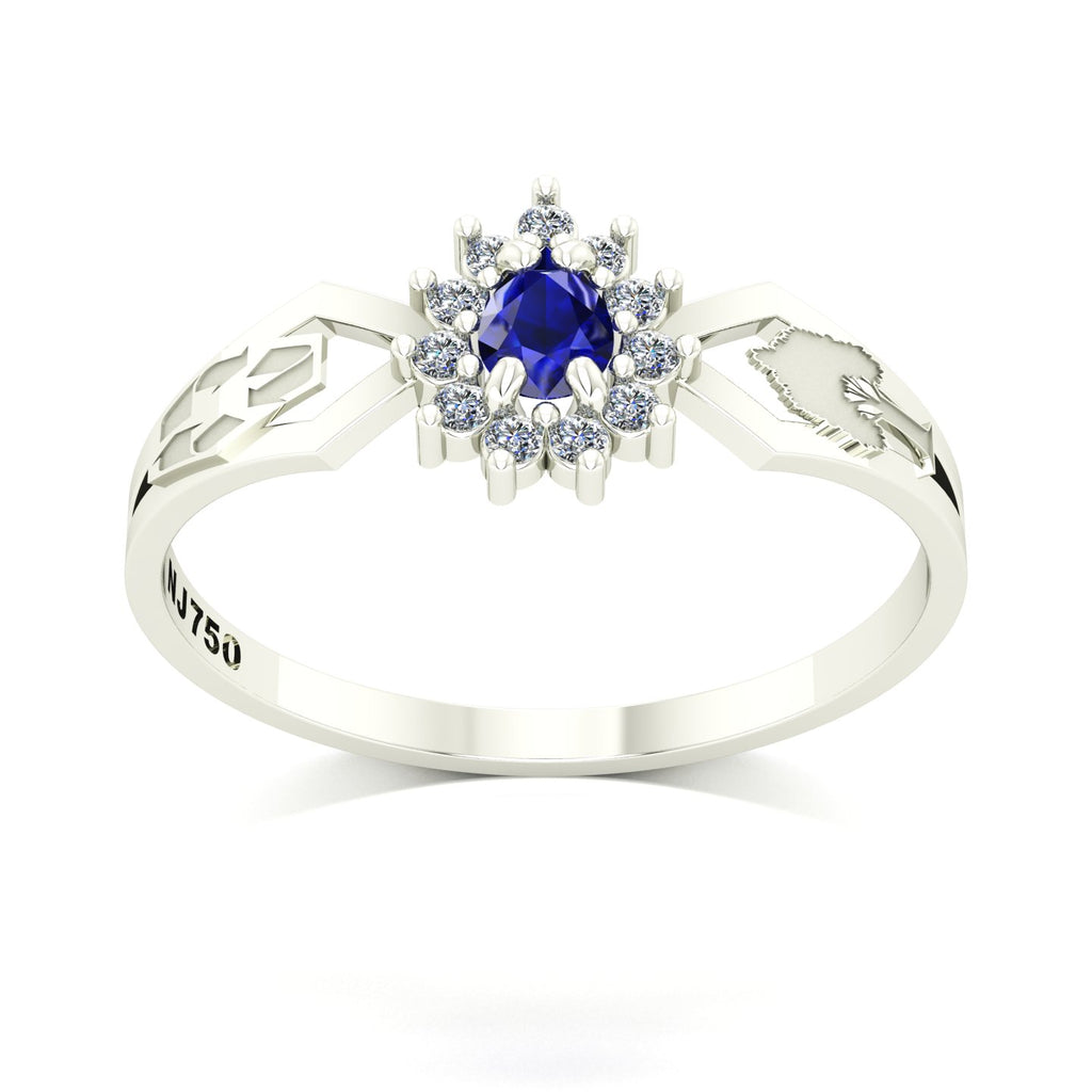Anel de Formatura de Engenharia Ambiental Lovely III Ouro 18k