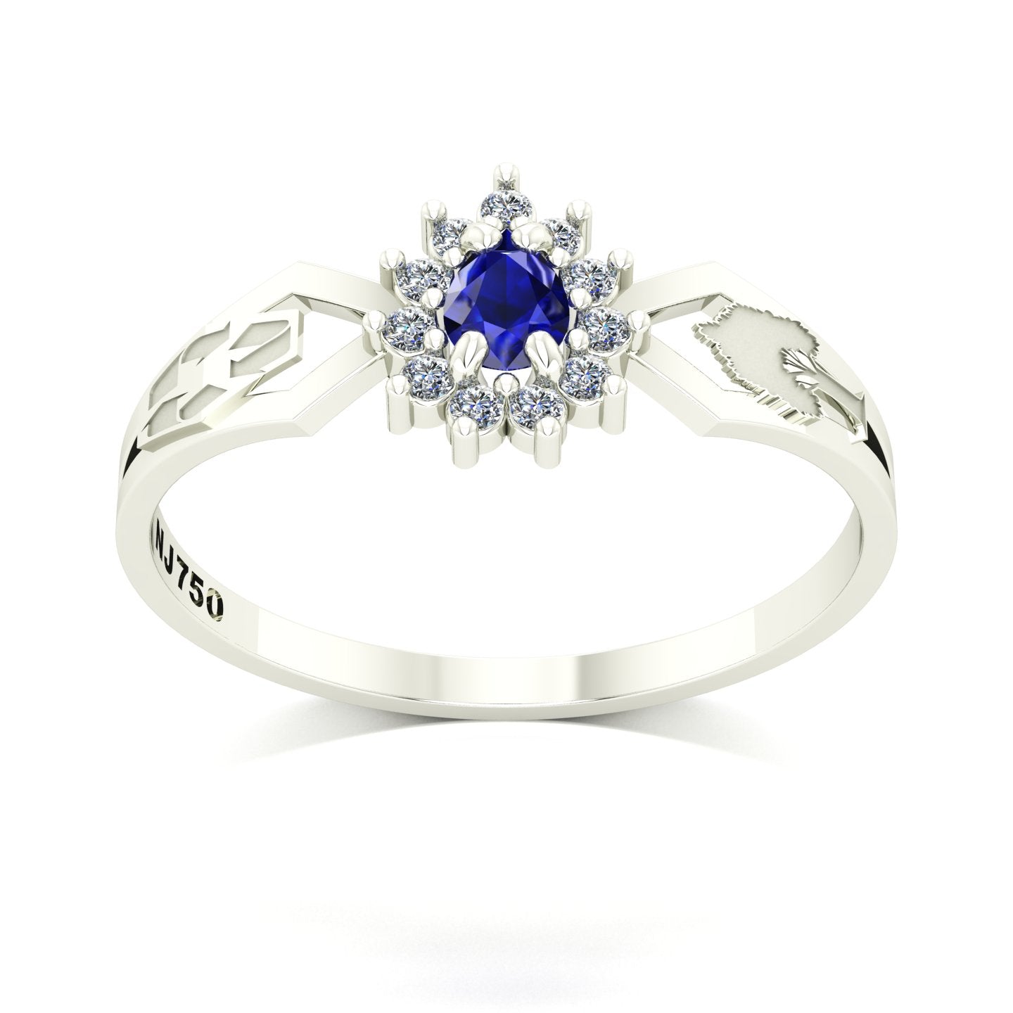 Anel de Formatura de Engenharia Ambiental Lovely III Ouro 18k