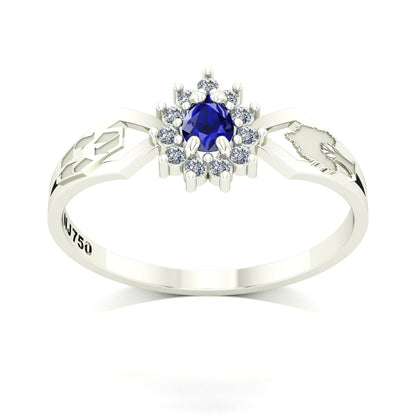 Anel de Formatura de Engenharia Ambiental Lovely III Ouro 18k