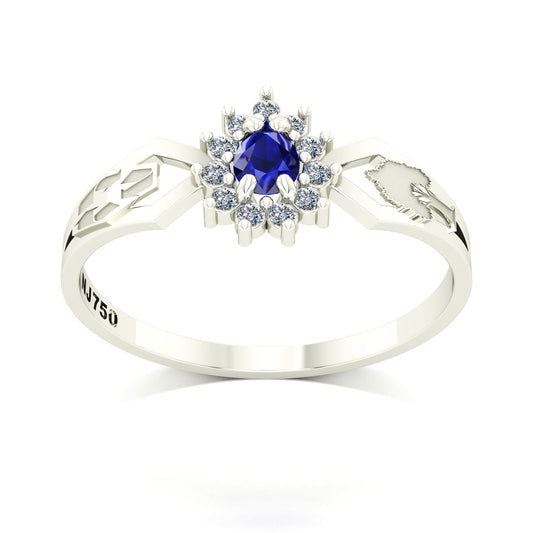 Anel de Formatura de Engenharia Ambiental Lovely III Ouro 18k