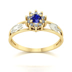 Anel de Formatura Engenharia Ambiental Crown Ouro 18k