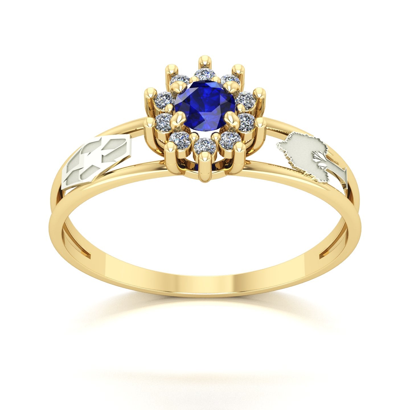 Anel de Formatura Engenharia Ambiental Crown Ouro 18k