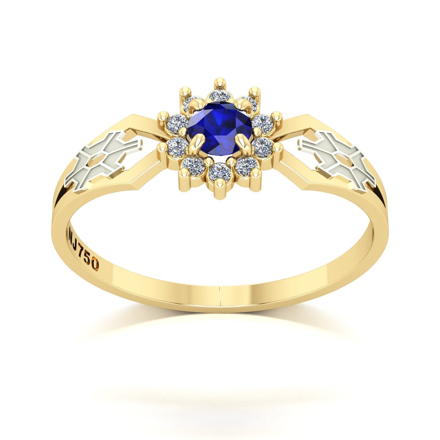 Anel de Formatura de Engenharia Agronômica Lovely II Ouro 18k Personalizado