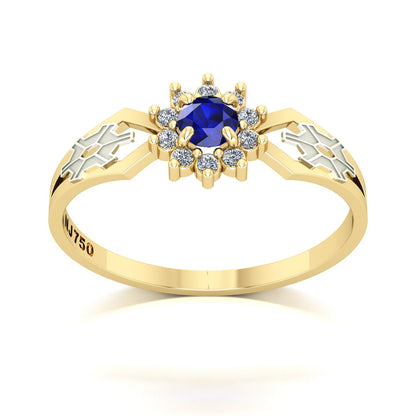 Anel de Formatura de Engenharia Agronômica Lovely II Ouro 18k Personalizado