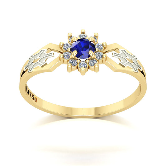 Anel de Formatura de Engenharia Agronômica Lovely II Ouro 18k Personalizado