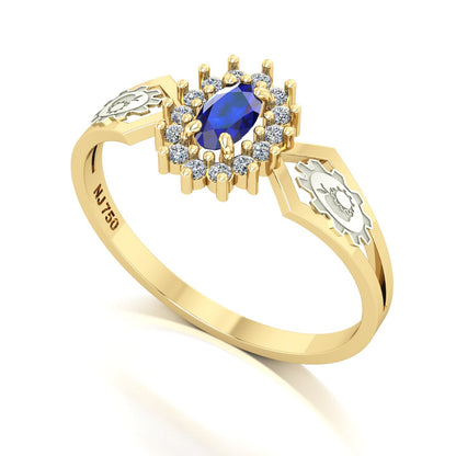 Anel de Formatura de Engenharia de Alimentos Lovely IV Ouro 18k