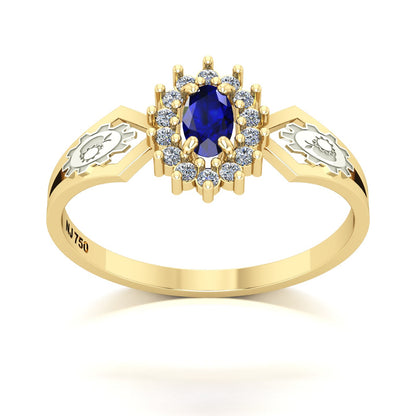 Anel de Formatura de Engenharia de Alimentos Lovely IV Ouro 18k