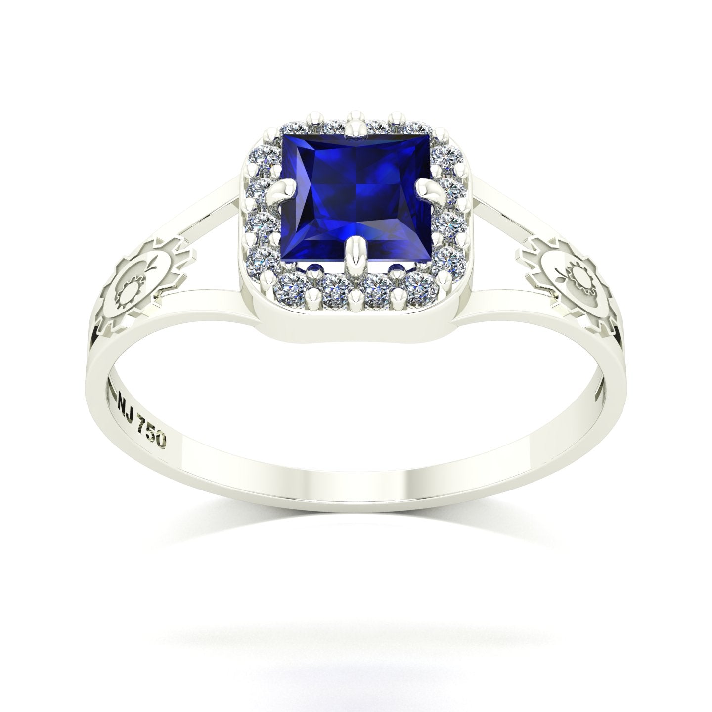 Anel de Formatura de Engenharia de Alimentos Big Square Ouro 18k