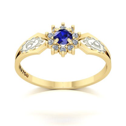 Anel de Formatura de Engenharia de Alimentos Lovely II Ouro 18k