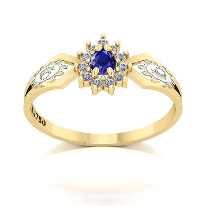 Anel de Formatura de Engenharia de Alimentos Lovely III Ouro 18k