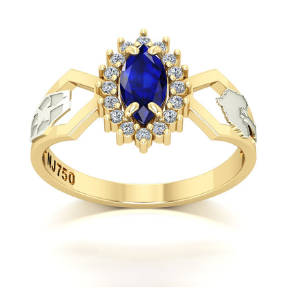 Anel de Formatura de Engenharia Ambiental Lovely V Ouro 18k