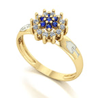 Anel de Formatura de Engenharia Ambiental Flower Ouro 18k