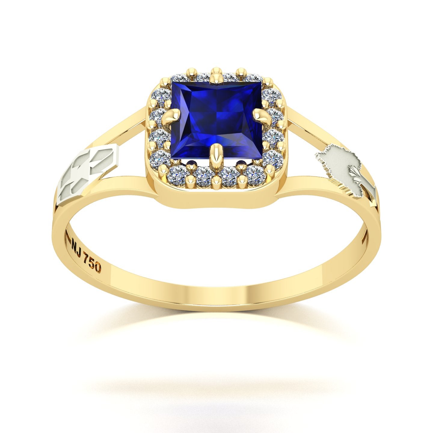 Anel de Formatura de Engenharia Ambiental Big Square Ouro 18k