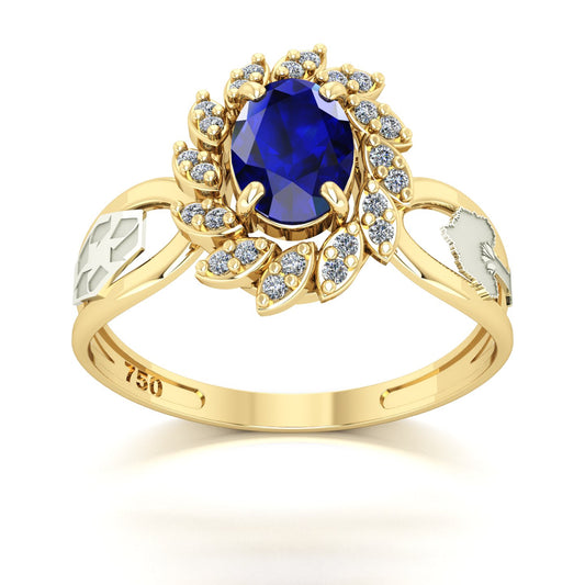 Anel de Formatura de Engenharia Ambiental Magnus Flos Ouro 18k