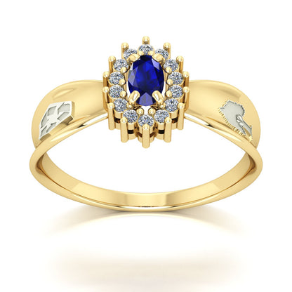 Anel de Formatura de Engenharia Ambiental Sovereign Ouro 18k