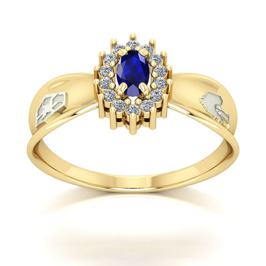 Anel de Formatura de Engenharia Ambiental Sovereign Ouro 18k