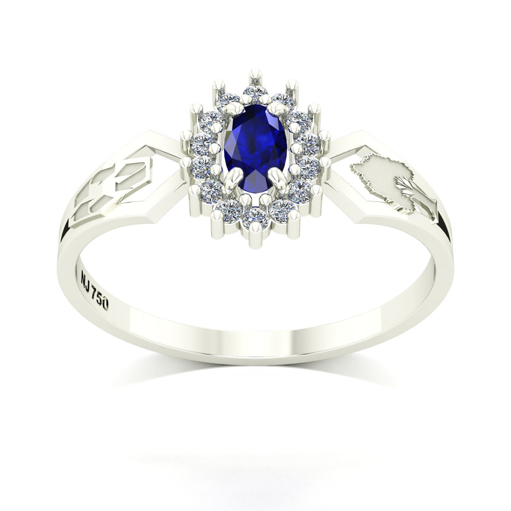 Anel de Formatura de Engenharia Ambiental Lovely IV Ouro 18k