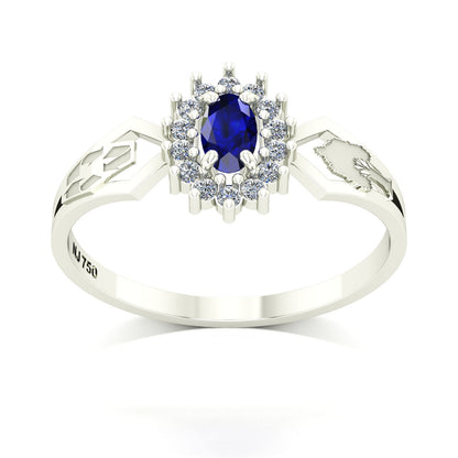 Anel de Formatura de Engenharia Ambiental Lovely IV Ouro 18k