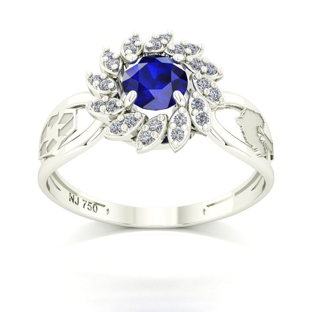 Anel de Formatura de Engenharia Ambiental Magnus Flos II Ouro 18k